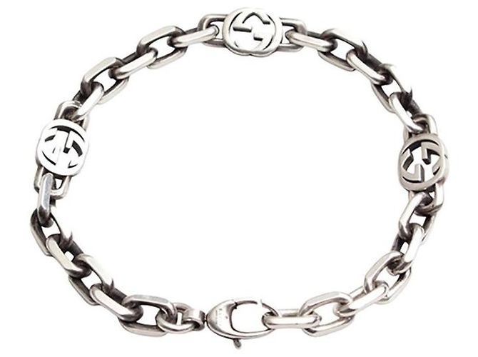 Gucci Bracciale a catena con logo GG argento Multicolore - vista 2