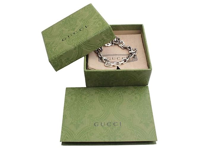 Gucci Bracciale a catena con logo GG argento Multicolore - vista 4