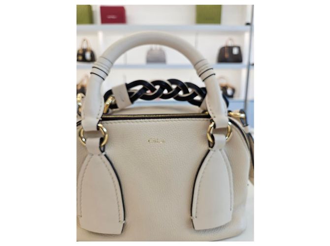 Chloé Daria Small Tote und Schultertasche Weiß - Ansicht 23