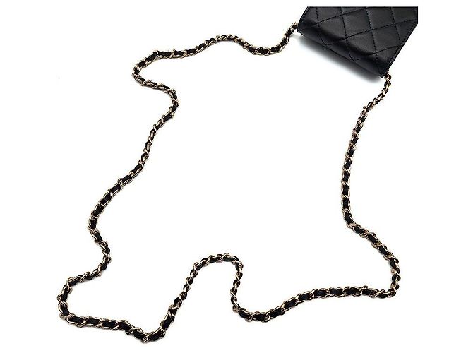 Chanel Mini borsa a tracolla con catena - Porta telefono in pelle di agnello Nero - vista 5