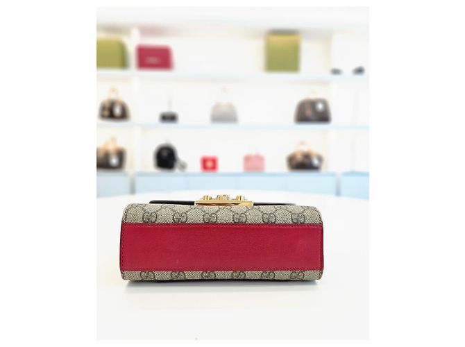 Gucci Piccola borsa a tracolla e crossbody Paddy Lock in GG Supreme con catena Marrone - vista 15