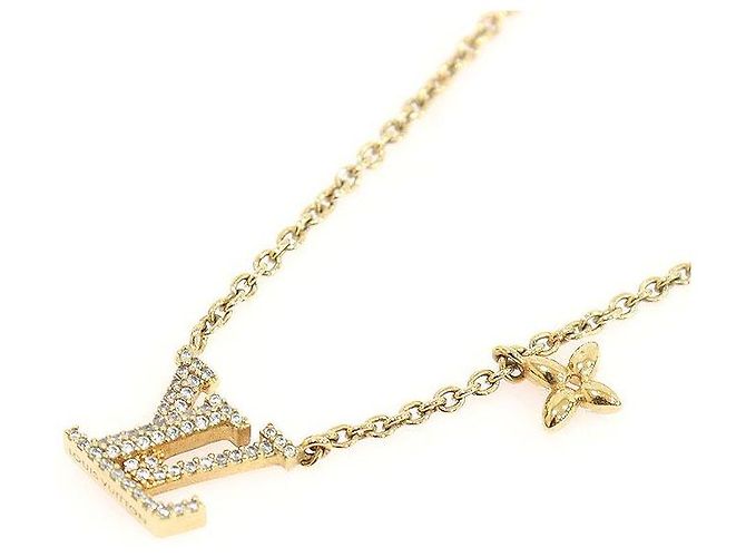 Louis Vuitton Collana Iconica in Oro e Cristallo D'oro - vista 2