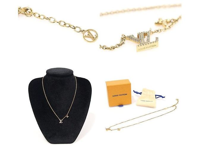 Louis Vuitton Collana Iconica in Oro e Cristallo D'oro - vista 7