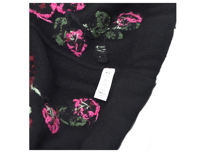 Kenzo Strickjacke mit Blumenstickerei Schwarz - Ansicht 10