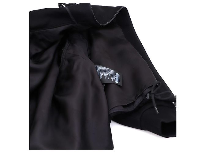 Prada Giacca con cappuccio e zip con logo grafico Nero - vista 10