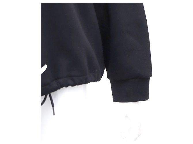 Prada Giacca con cappuccio e zip con logo grafico Nero - vista 5