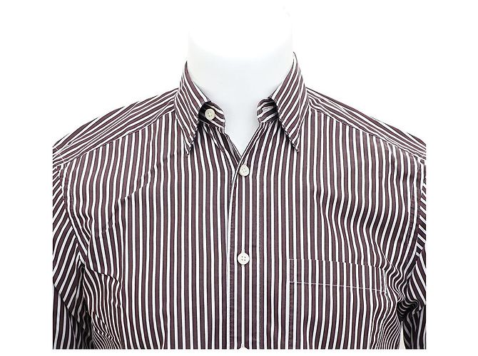 Ermenegildo Zegna Camicia a righe marroni Marrone - vista 2
