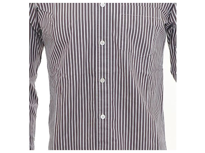 Ermenegildo Zegna Camicia a righe marroni Marrone - vista 3