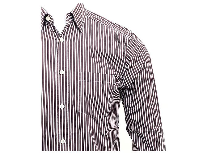 Ermenegildo Zegna Camicia a righe marroni Marrone - vista 5