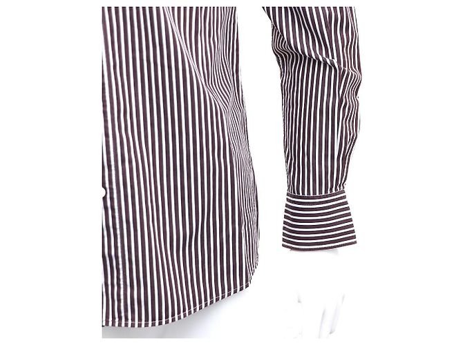 Ermenegildo Zegna Camicia a righe marroni Marrone - vista 6