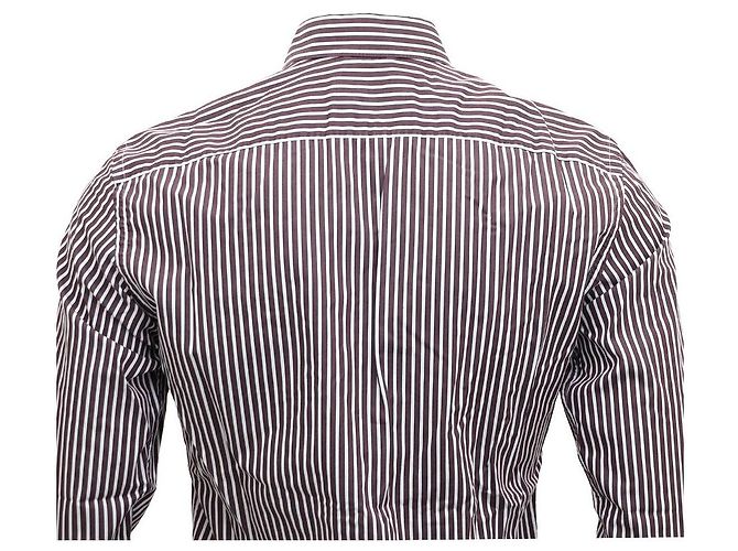 Ermenegildo Zegna Camicia a righe marroni Marrone - vista 7