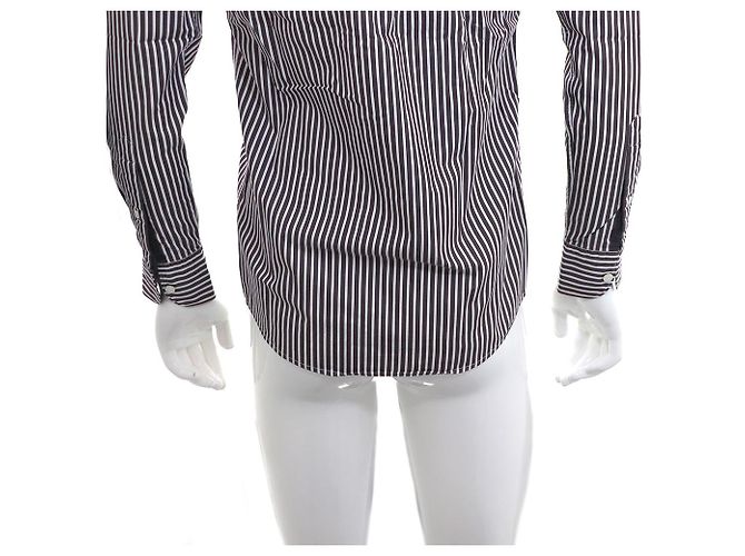 Ermenegildo Zegna Camicia a righe marroni Marrone - vista 8