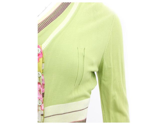 Kenzo Conjunto de cardigan e regata verde - vista 4