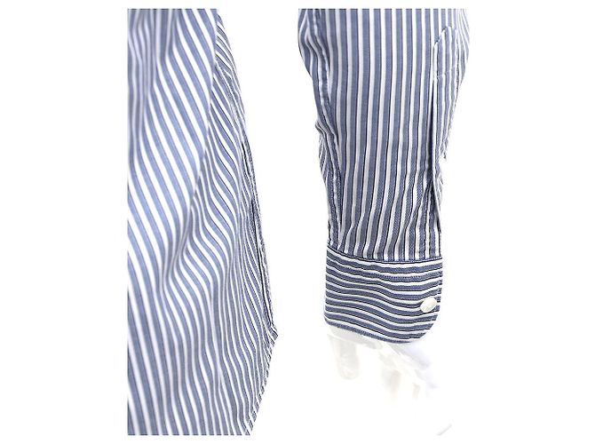 Ermenegildo Zegna Camicia a righe Blu - vista 9
