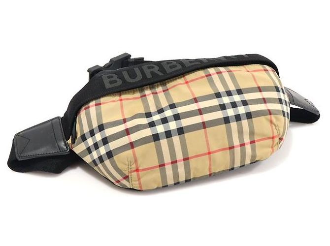Burberry Borsa a tracolla Sony Vintage Check Beige Marrone - vista 5