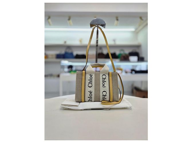 Chloé Mini tote e borsa a tracolla Woody Marrone - vista 2