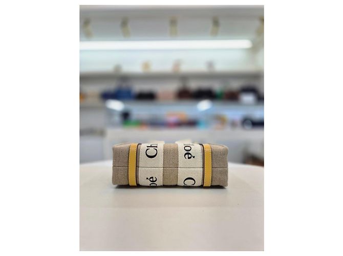 Chloé Mini tote e borsa a tracolla Woody Marrone - vista 7