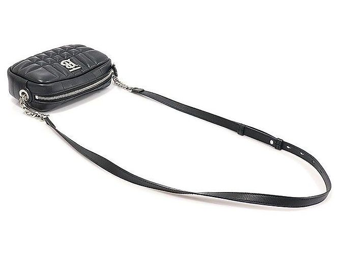 Burberry Mini Lola Camera in agnello liscio trapuntato nero - vista 4