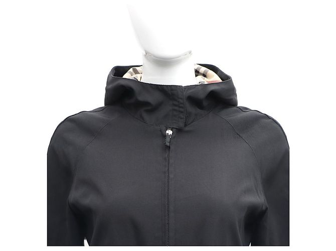 Burberry Chaqueta larga con capucha de nylon Negro - vista 12