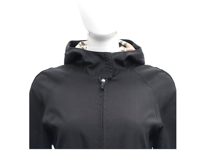 Burberry Chaqueta larga con capucha de nylon Negro - vista 2