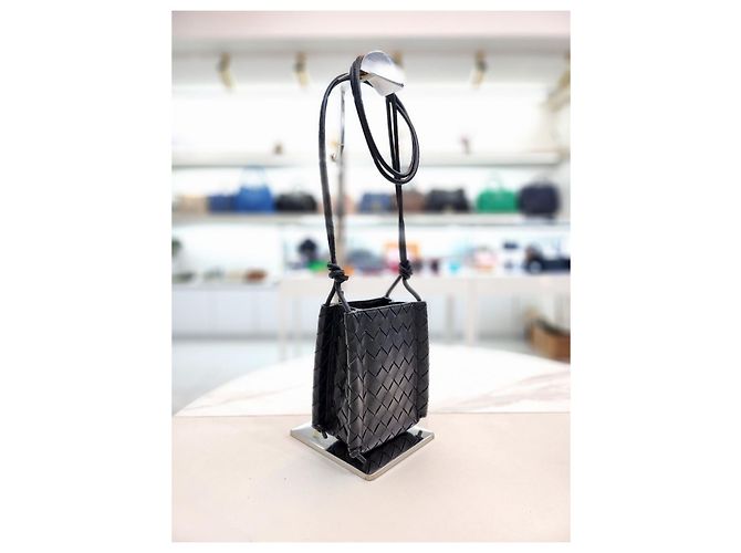Bottega Veneta Borsa a tracolla Intrecciato Nero - vista 13