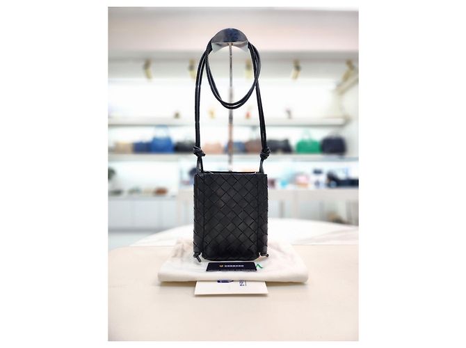 Bottega Veneta Borsa a tracolla Intrecciato Nero - vista 2