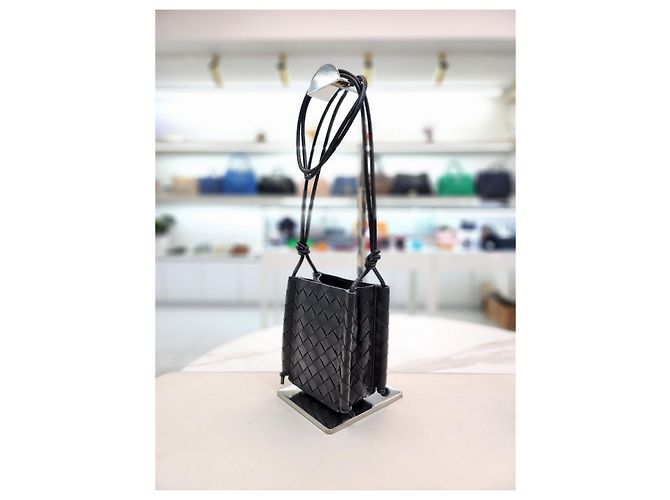 Bottega Veneta Borsa a tracolla Intrecciato Nero - vista 4