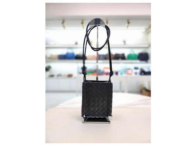 Bottega Veneta Borsa a tracolla Intrecciato Nero - vista 9