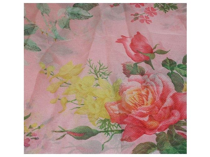 Alexander Mcqueen Bufanda de seda Rosa Coral - vista 4
