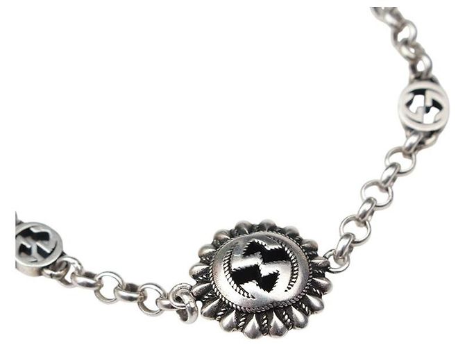 Gucci Bracciale con charm logo GG argento Multicolore - vista 3