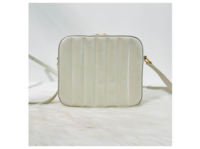 Saint Laurent Borsa a tracolla Vicky Toy Camera Ivory Bianco - vista 3