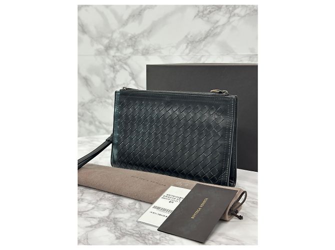 Bottega Veneta Mini Clutch Intrecciato Nero - vista 2