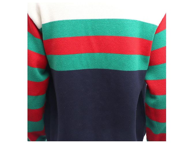 Gucci Gestreickter Wollstrickcardigan mit V-Ausschnitt Mehrfarben - Ansicht 16