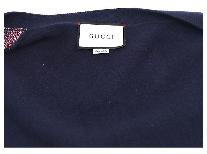 Gucci GG Check Wollstrickjacke für Herren Blau - Ansicht 8