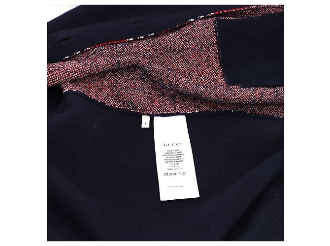 Gucci GG Check Wollstrickjacke für Herren Blau - Ansicht 9