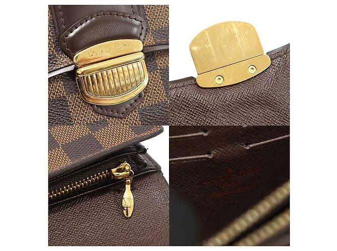 Louis Vuitton Cartera Cecilia en lona Damier Ebene Castaño - vista 7