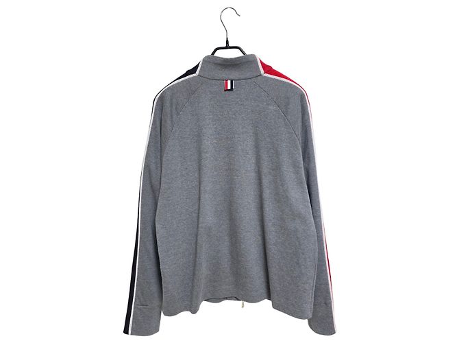 Thom Browne Giacca in Jersey con Zip Side Line Marrone - vista 2