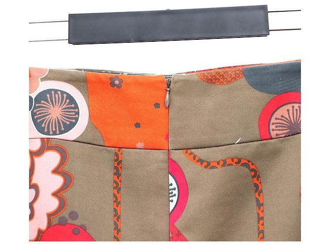 Kenzo Falda caqui con estampado floral Castaño - vista 3