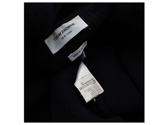 Thom Browne Langer Cardigan aus Wolle und Kaschmir in Mitternachtsblau - Ansicht 3