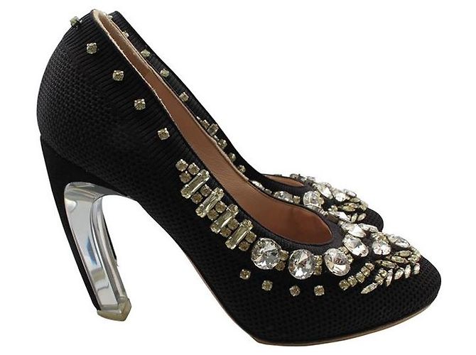 Valentino Décolleté in cristallo nero - vista 3
