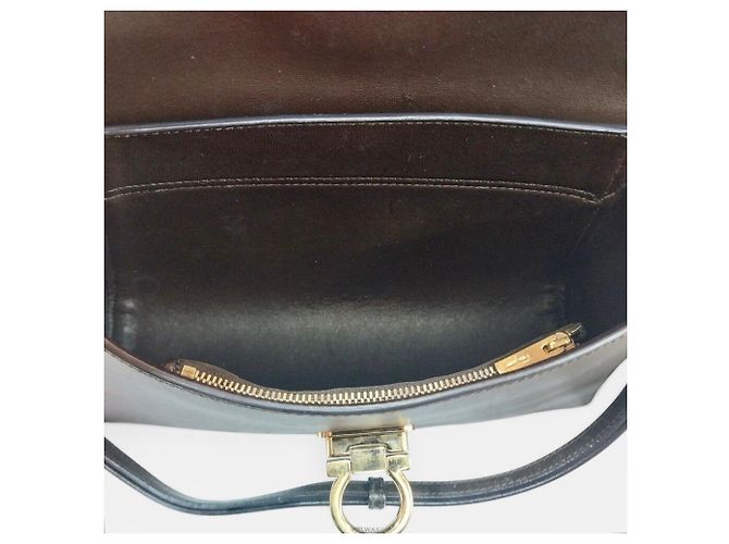 Salvatore Ferragamo Borsa a Spalla Gancini Abbey Crossbody Marrone - vista 5