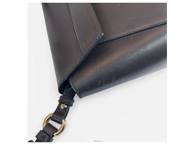 Salvatore Ferragamo Borsa a Spalla Gancini Abbey Crossbody Marrone - vista 7