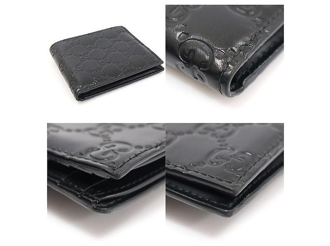 Gucci Black GG Sima Leather Signature Wallet - view 6