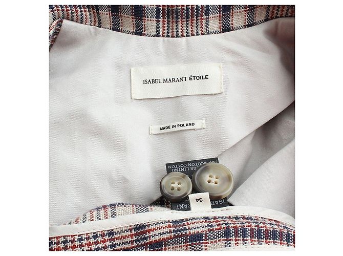 Giacca a quadri con un bottone Isabel Marant Étoile Multicolore - vista 3