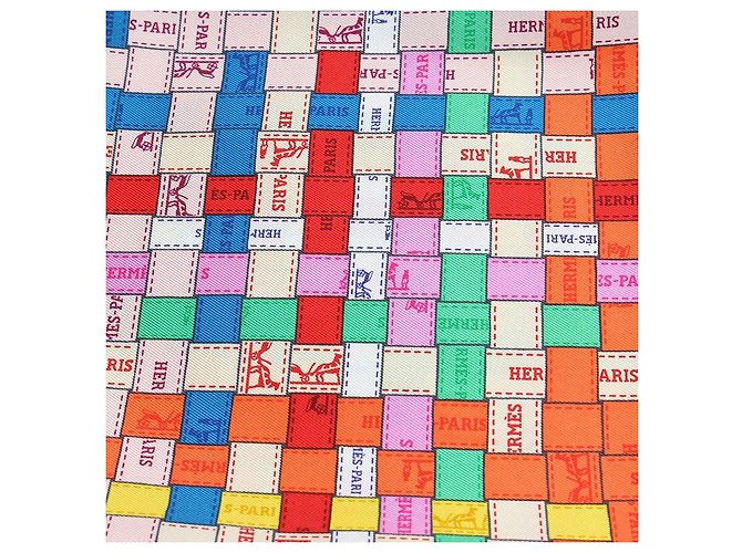 Hermès Sciarpa in seta Baldric au Carré Multicolore - vista 5