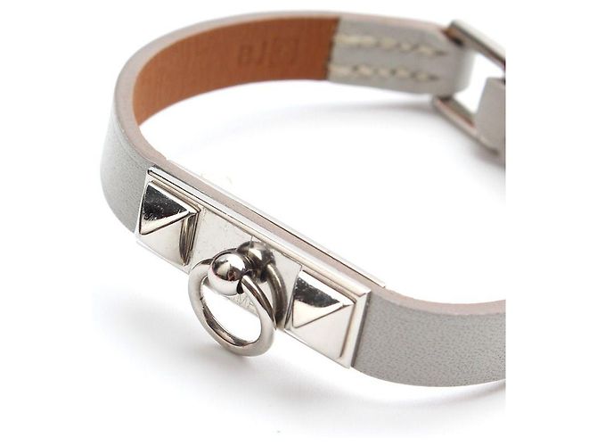 Hermès Pulseira Micro Rival Silver Stamp Marrom - vista 3