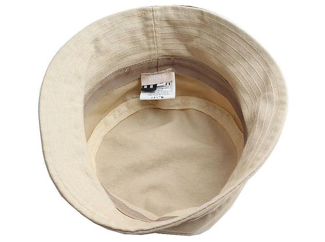 Versace Sombrero Bucket Versus Beige Castaño - vista 2