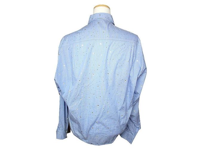 Sandro Camisa de rayas azules y strass - vista 2