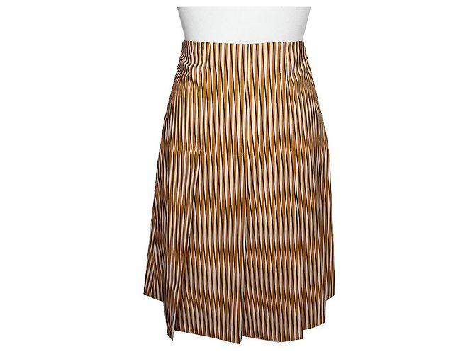 Marni Falda de rayas mostaza Negro - vista 2