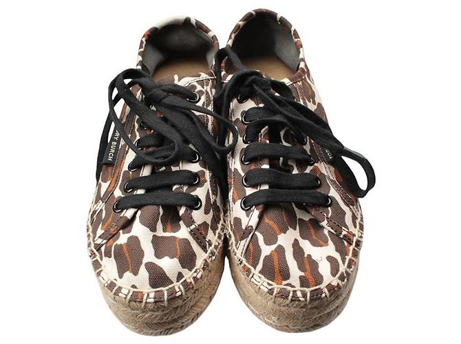Tory Burch Sneaker espadrilles con stampa leopardata Marrone - vista 2
